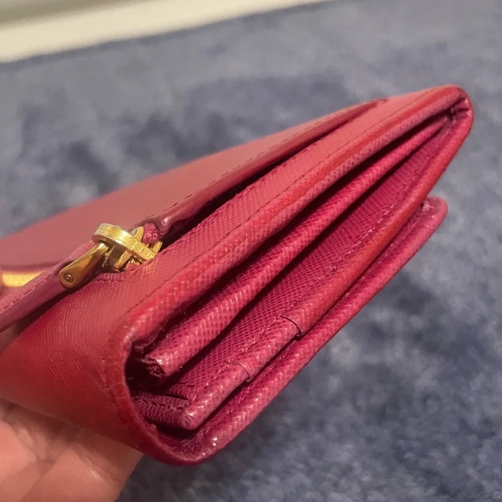 Prada Crimson Leather Wallet Set - Picture 5 of 13